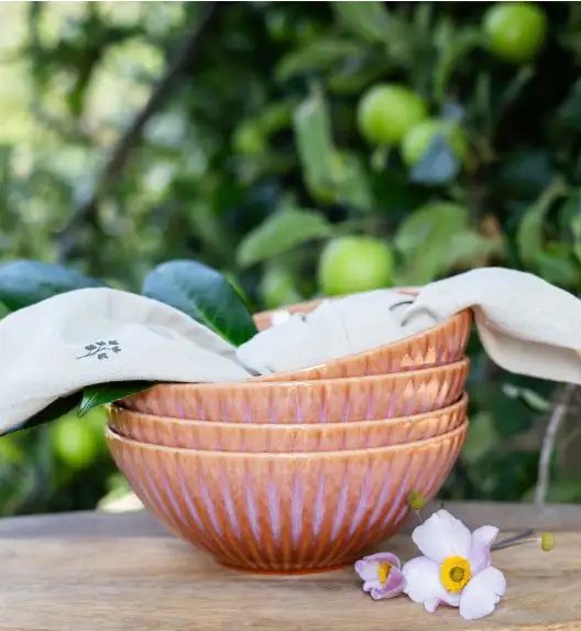 LUBIANA STONEWARE BLUSH | Salaterka 17 cm luz x 6 szt. | kolor łososiowy