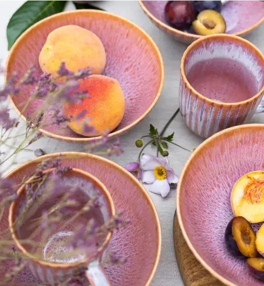 LUBIANA STONEWARE BLUSH | Salaterka 17 cm luz x 6 szt. | kolor łososiowy