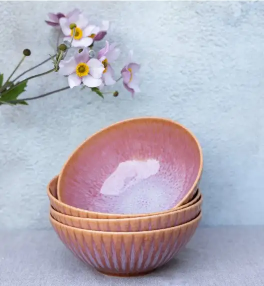LUBIANA STONEWARE BLUSH | Salaterka 17 cm luz x 12 szt. | kolor łososiowy
