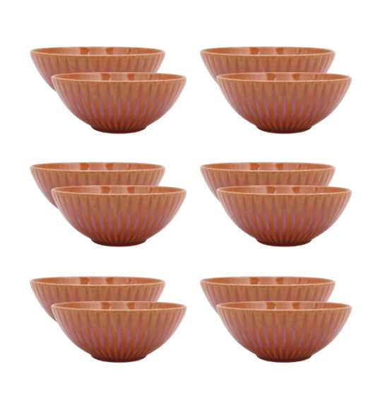 LUBIANA STONEWARE BLUSH | Salaterka 17 cm luz x 18 szt. | kolor łososiowy