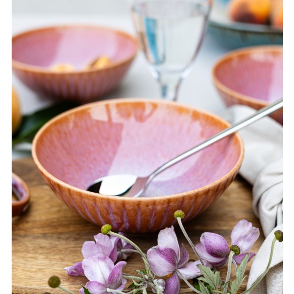 LUBIANA STONEWARE BLUSH | Salaterka 17 cm luz x 18 szt. | kolor łososiowy