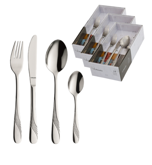 AMEFA FELICIA Sztućce UE 72 el dla 18 osób w pudełku TB/ połysk