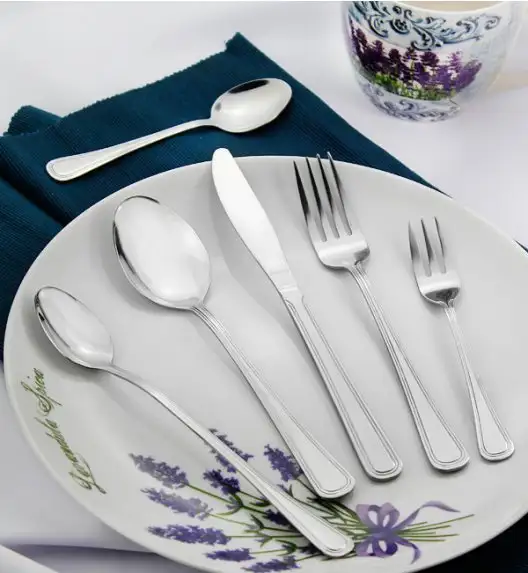 AMEFA BOLOGNA Sztućce UE Komplet 84 el z łyżeczką do latte / pudełko składane / 12 os / połysk