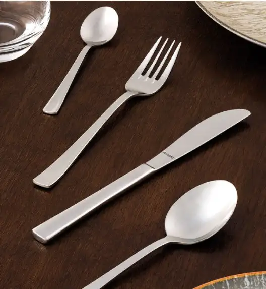 AMEFA BOLOGNA Sztućce UE Komplet 84 el z łyżeczką do latte / pudełko składane / 12 os / połysk