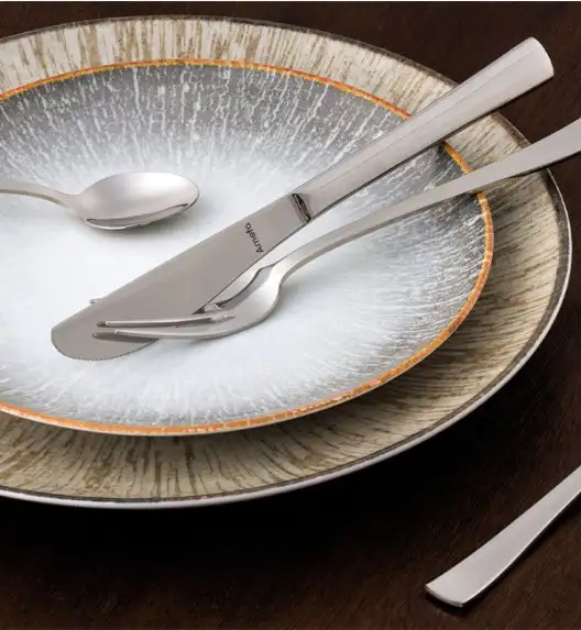 AMEFA BOLOGNA Sztućce UE Komplet 84 el z łyżeczką do latte / pudełko składane / 12 os / połysk