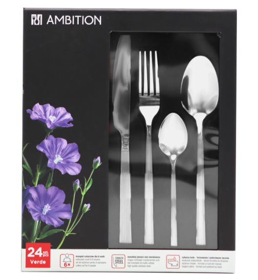 AMBITION | VERDE KPL SZTUCCE 24 EL DLA 6 OSÓB PUDEŁKO