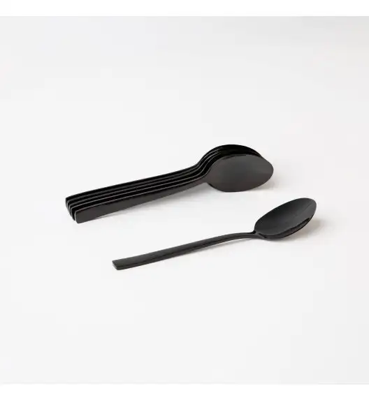 AMBITION PRATO Komplet 6 łyżeczek do herbaty / pudełko / 6 osób / czarny