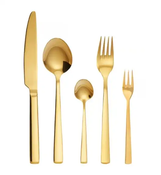 AMBITION PRATO Sztućce Komplet 30 el dla 6 osób / pudełko / złote