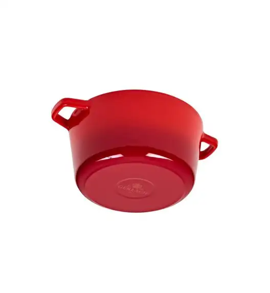GERLACH NATUR IRON Garnek 3 L z pokrywką 21 cm / żeliwo / czerwony gradient