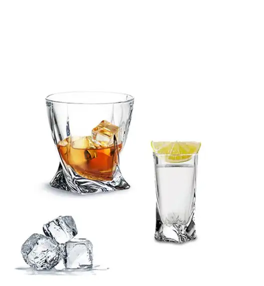 BOHEMIA QUADRO Komplet kieliszków i szklanek 12 el 6 os / szkło kryształowe