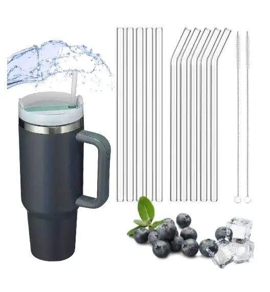 IMCHEX | STORMY SEA | Kubek termiczny 1200 ml ze słomką + 10 szklanych słomek