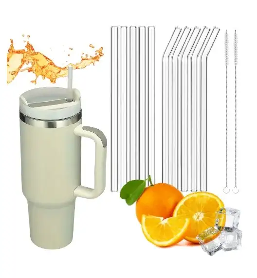 IMCHEX | DUNE | Kubek termiczny 1200 ml ze słomką + 10 szklanych słomek