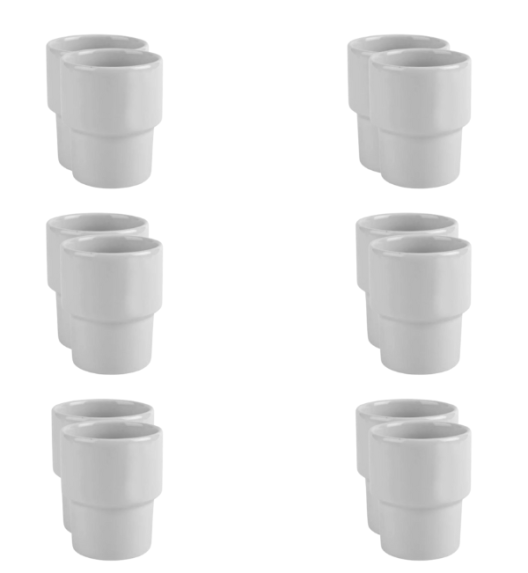 LUBIANA KASZUB / HEL 0610 - 18 SZT. Kubek bez ucha 300 ml | porcelana