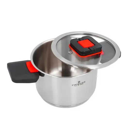 ZWIEGER KOMPACT Komplet 3 garnków z pokrywkami + Brytfanna Practi Plus/ stal nierdzewna 