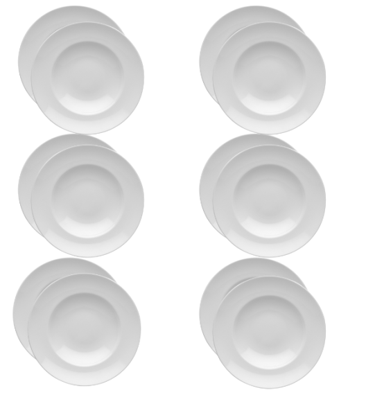 LUBIANA KASZUB/HEL 0223 Talerz głęboki 27 cm - 12 SZT. | porcelana