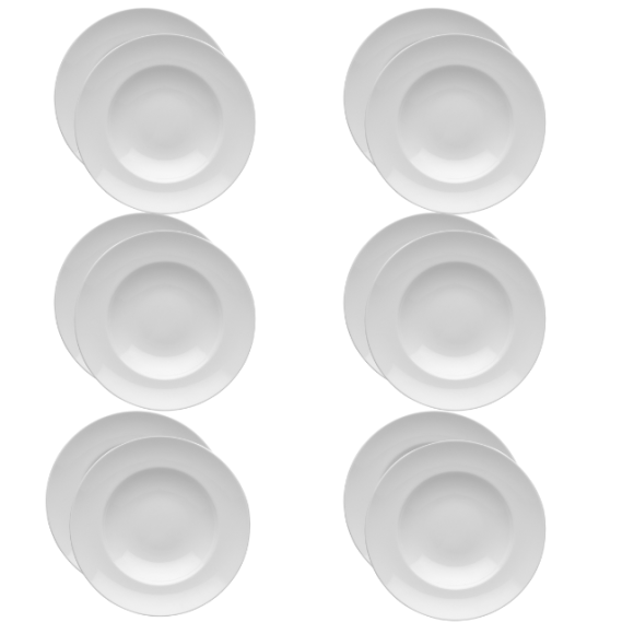 LUBIANA KASZUB/HEL 0223 Talerz głęboki 27 cm - 18 SZT. | porcelana