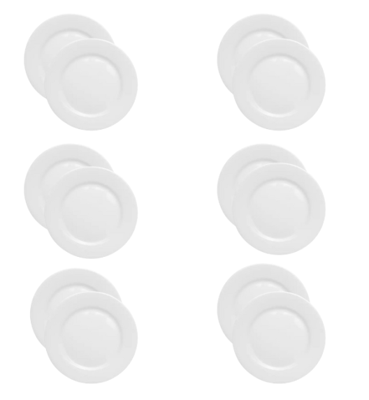 LUBIANA KASZUB/HEL 0338 Talerz płytki 26,5 cm - 12 SZT. | porcelana