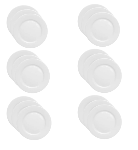 LUBIANA KASZUB/HEL 0338 Talerz płytki 26,5 cm - 18 SZT. | porcelana