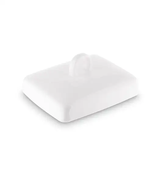 TADAR CERAMIC Maselniczka porcelanowa 16,5 x 12 cm / z pokrywką / biała