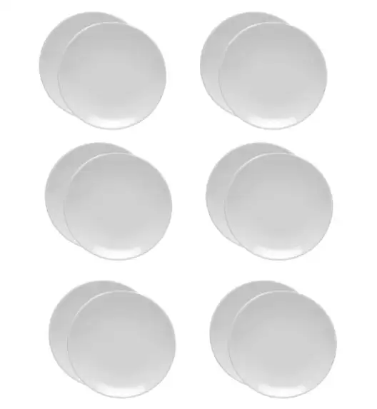 LUBIANA HOTEL BOSS 12x Talerz płytki 15 cm | biały | porcelana