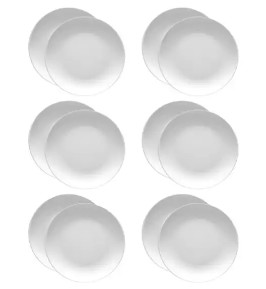 LUBIANA HOTEL BOSS 12x Talerz płytki 19 cm | biały | porcelana