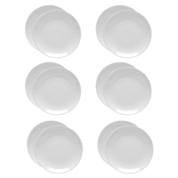 LUBIANA HOTEL BOSS 12x Talerz płytki 23 cm | biały | porcelana