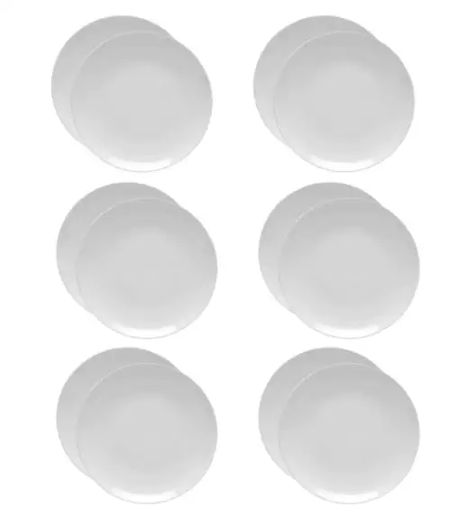 LUBIANA HOTEL BOSS 12x Talerz płytki 28 cm | biały | porcelana