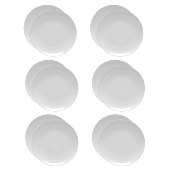 LUBIANA HOTEL BOSS 12x Talerz płytki 28 cm | biały | porcelana