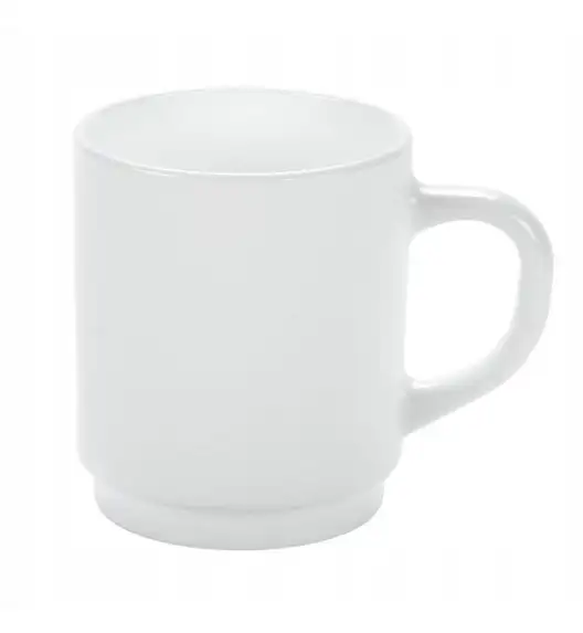 LUMINARC ZELIE Kubek 290 ml sztaplowany biały / szkło hartowane