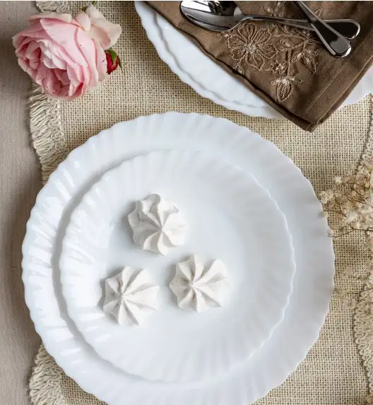 LUMINARC FESTON Talerz deserowy 19 cm biały / szkło hartowane