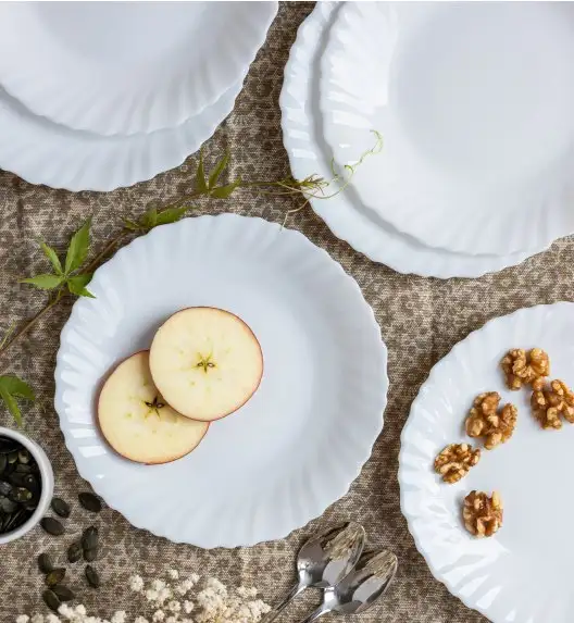 LUMINARC FESTON Talerz deserowy 19 cm biały / szkło hartowane