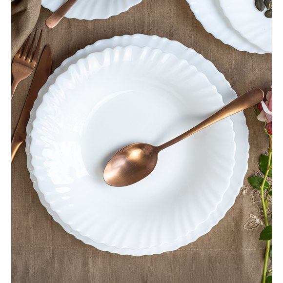 LUMINARC FESTON Talerz głęboki 23 cm biały / szkło hartowane