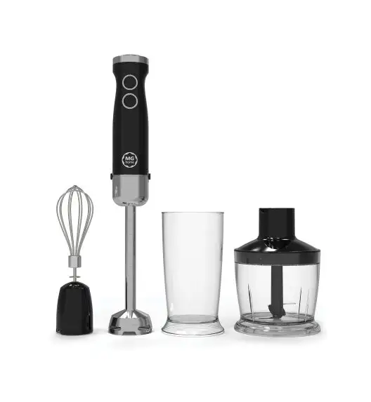 MG HOME Blender ręczny 800W / SET 3w1 / czarny / MIKSUJ / SIEKAJ / UBIJAJ / PRZECIERAJ