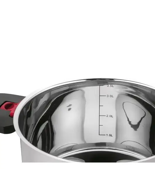 TADAR EVOCOOK Komplet 3 garnków z pokrywkami / składane uchwyty / stal nierdzewna 