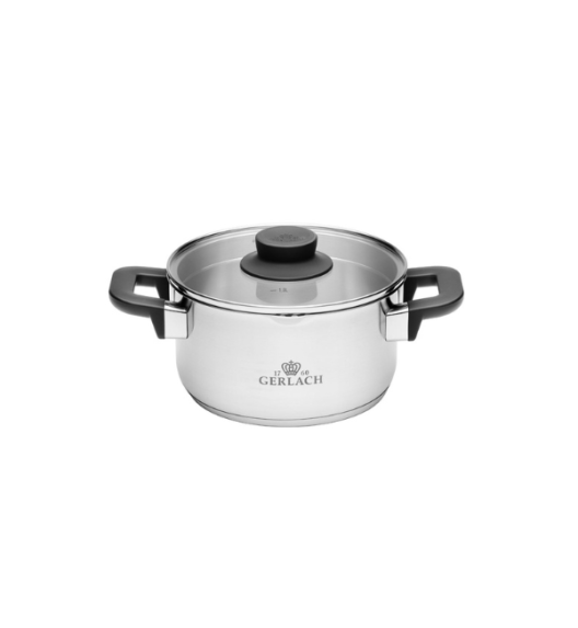 GERLACH PURE Komplet Garnki z pokrywkami 10 el / indukcja + Garnek Ambiente 10 L