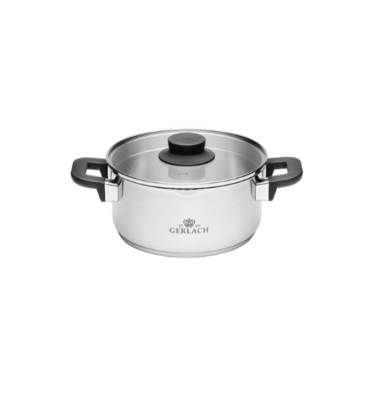 GERLACH PURE Komplet Garnki z pokrywkami 10 el / indukcja + Garnek Ambiente 7 L+ 10 L