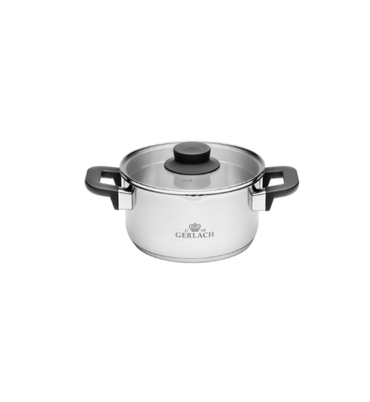 GERLACH PURE Komplet Garnki z pokrywkami 10 el / indukcja + Garnek Ambiente 7 L+ 10 L