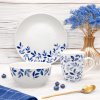 MG HOME | LIŚCIE ZESTAW SERWIS OBIADOWO KAWOWY Z PORCELANY 30 EL  MIX