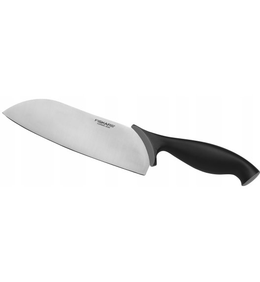 FISKARS CONTROL 1073023 Zestaw 5 noży kuchennych w czarnym bloku + Ostrzałka Essential