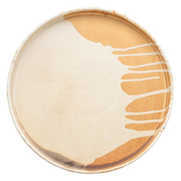 WYPRZEDAŻ! VERLO SAMTO Talerz okrągły płaski śr. 28 cm / kremowy