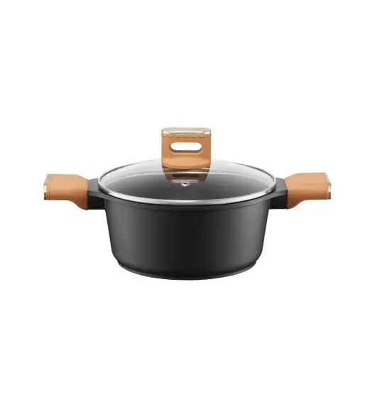 AMBITION | CAMEL GARNEK  2,4 L Pokrywka 20 CM Indukcja powłoka Qualum Basic Stone non-stick