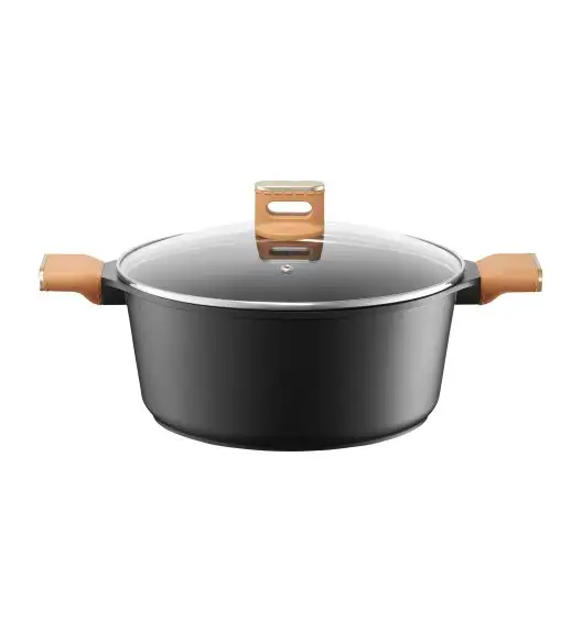 AMBITION | CAMEL GARNEK 6,4 L Pokrywka 28 CM Indukcja powłoka Qualum Basic Stone non-stick