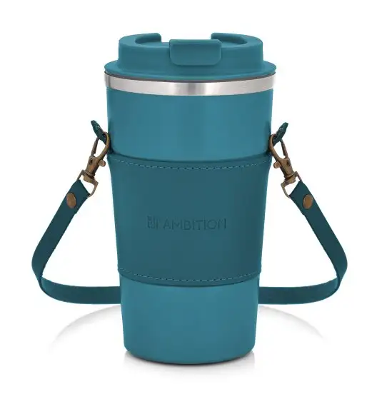 AMBITION | CAMEL KUBEK TERMICZNY 500 ML Z PASKIEM NIEBIESKI