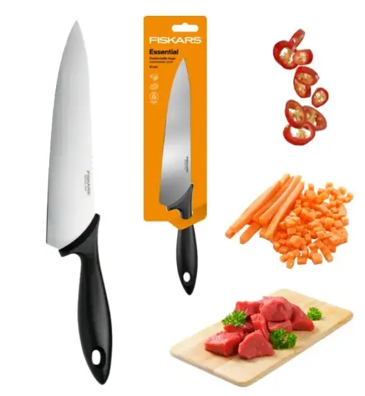 FISKARS ESSENTIAL 1065565 Nóż szefa kuchni 21 cm / stal nierdzewna 