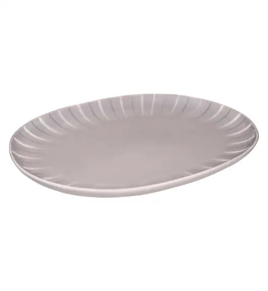 AMBITION | LIGNE PÓŁMISEK 36 CM SZARY / porcelana