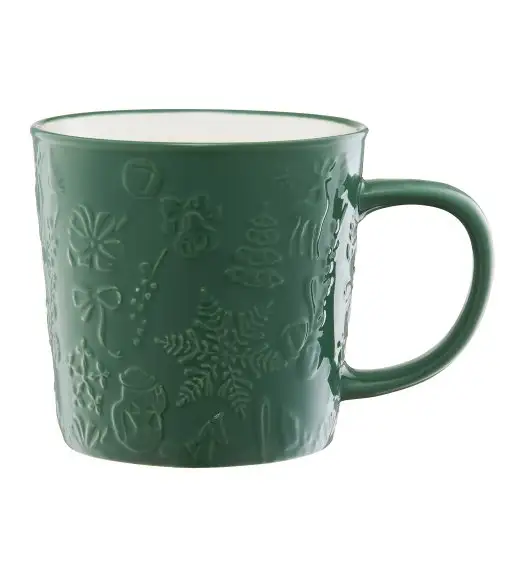 AMBITION FROSTY Kubek świąteczny 380 ml / zielony / porcelana
