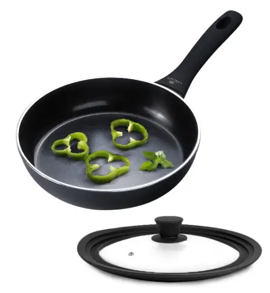 GERLACH CONTRAST PROCOAT Patelnia 28 cm z powłoką ceramiczną XERA DUR non-stick + pokrywka silikonowa
