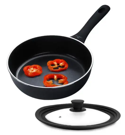 GERLACH CONTRAST PROCOAT Patelnia głęboka 28 cm z powłoką ceramiczną XERA DUR non-stick  + pokrywka silikonowa