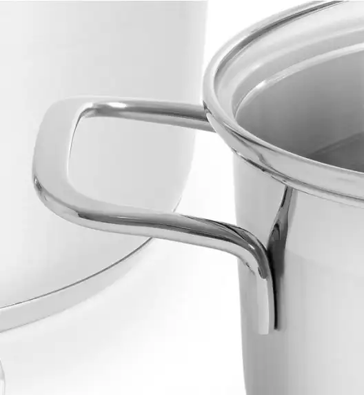 GERLACH BRAVA Komplet Garnki z pokrywkami 8 el + patelnie Gerlach Granitex 28, 20 cm + pokrywki uniwersalne 20,28 cm