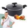 STUTSA VARMA Garnek 4 L z pokrywką 24 cm / nieprzywierająca powłoka non stick